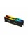 Модуль пам'яті для комп'ютера DDR5 128GB (2x64GB) 5600 MHz Beast RGB Kingston Fury (ex.HyperX) (KF556C36BBEAK2-128)