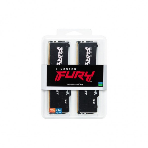 Модуль пам'яті для комп'ютера DDR5 128GB (2x64GB) 5600 MHz Beast RGB Kingston Fury (ex.HyperX) (KF556C36BBEAK2-128)