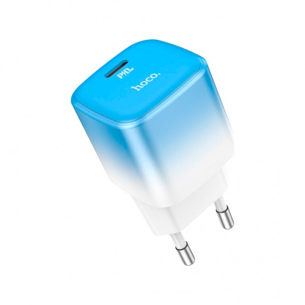 Зарядний пристрій HOCO C101A USB-C PD20W Ice Blue (6931474769374)