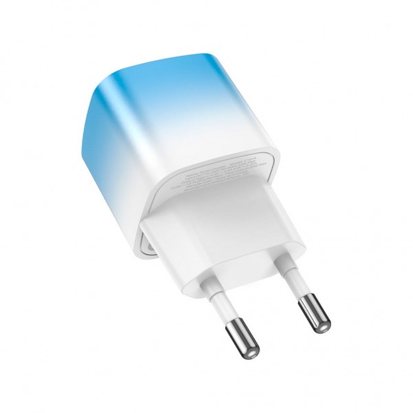 Зарядний пристрій HOCO C101A USB-C PD20W Ice Blue (6931474769374)