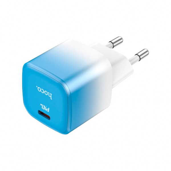 Зарядний пристрій HOCO C101A USB-C PD20W Ice Blue (6931474769374)