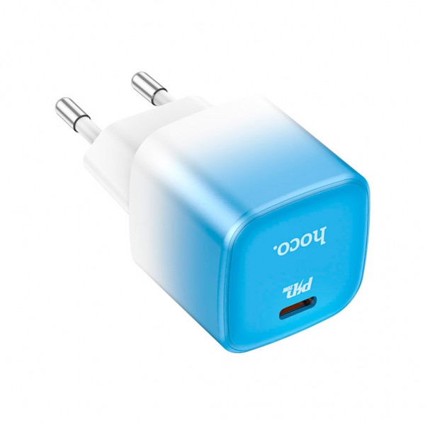 Зарядний пристрій HOCO C101A USB-C PD20W Ice Blue (6931474769374)