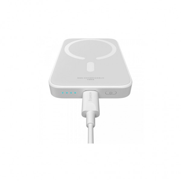 Батарея універсальна Baseus Magnetic Wireless Mini Air 6000mAh 20W PD, QC, Qi-15W, White (6932172641429)