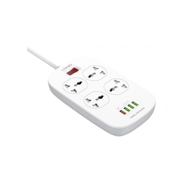 Мережевий фільтр живлення LDNIO SC4407Q 4роз. 4USB 2м (SC4407Q)