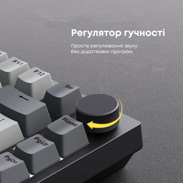 Клавіатура Ajazz AK820 Sea Salt Switch RGB USB-C UA Black (AK820-SS-BGY)