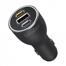 Зарядний пристрій Promate 2xUSB-C + USB-A (powerdrive-120.black)