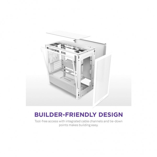Корпус для ПК NZXT H3 Flow All White (CC-H31FW-01)