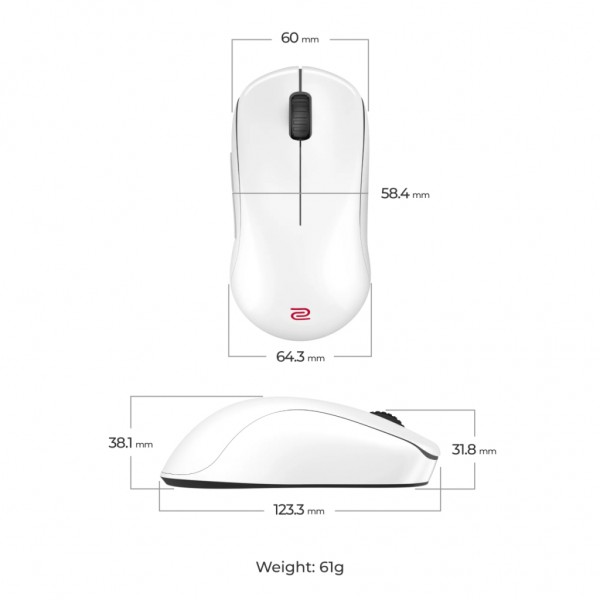 Мишка Zowie U2DW Wireless White (9H.N4PBE.A3E)