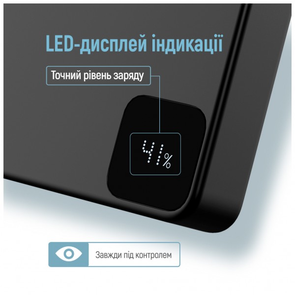 Батарея універсальна ColorWay 10 000 mAh PD/22.5W, 15W MagSafe Black (CW-PB100LPA1BK-WPDD)