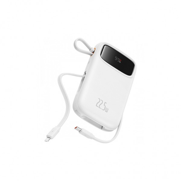 Батарея універсальна Baseus Qpow2 20000mAh 22.5W PD, QC/3.0, White (P10055002223-00)