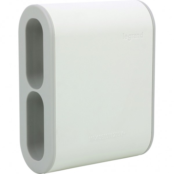 Мережевий розгалужувач Legrand Стандарт 4х2К бічні розетки 6А Білий/Сірий (049400)