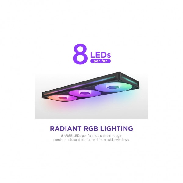 Кулер до корпусу NZXT F420 RGB Core Fan (Single Frame) - Black (RF-U42HF-B1)