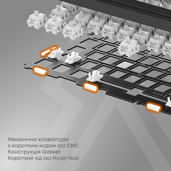 Клавіатура Ajazz AKP815 RGB Red Switch USB UA White/Blue (AKP815-R-WBO)