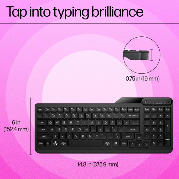Клавіатура HP 460 Multi-Device Bluetooth UA Black (7N7B8AA)