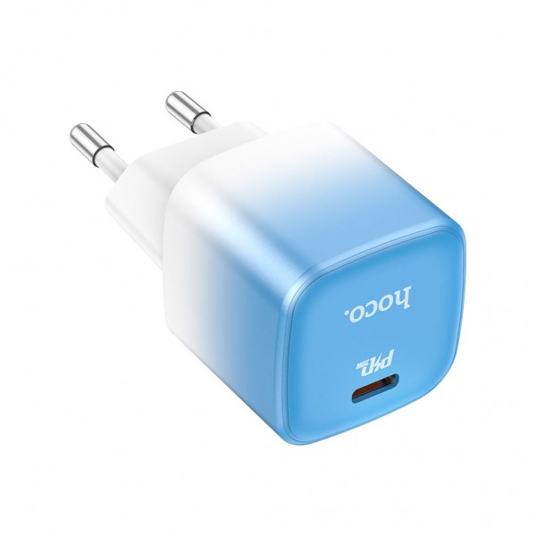 Зарядний пристрій HOCO C101A USB-C PD20W + cable USB-C to Lightning Ice Blue (6931474769381)