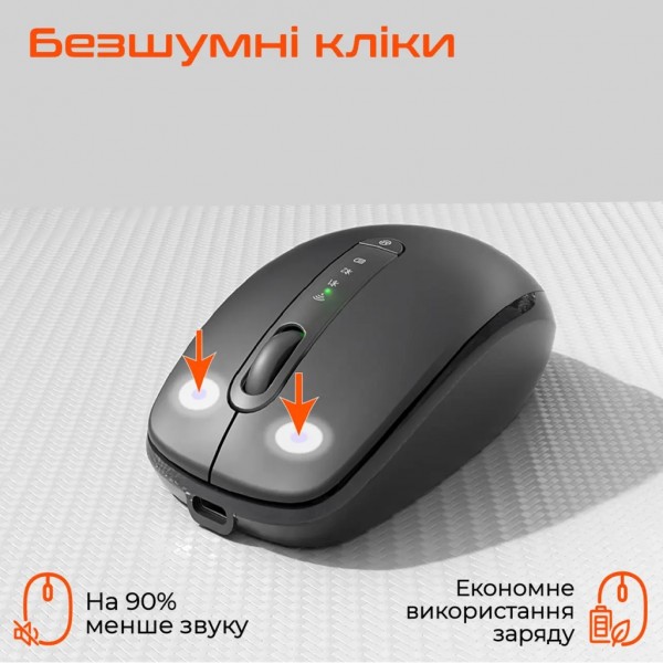 Мишка Meetion BTM100R Wireless/Bluetooth Black (MT-BTM100R-A)