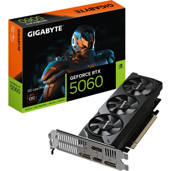 Відеокарта GIGABYTE GeForce RTX5060 8Gb OC Low Profile (GV-N5060OC-8GL)