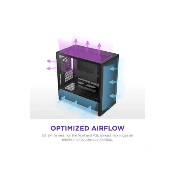 Корпус для ПК NZXT H3 Flow All Black (CC-H31FB-01)
