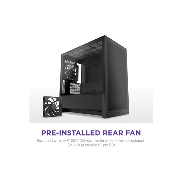 Корпус для ПК NZXT H3 Flow All Black (CC-H31FB-01)