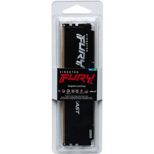 Модуль пам'яті для комп'ютера DDR5 32GB 5600 MHz Beast Black Kingston Fury (ex.HyperX) (KF556C36BBE2-32)