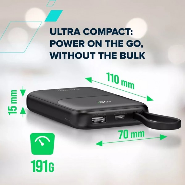 Батарея універсальна Canyon 10000mAh OnPower 101 PD/22.5W built-in cable Purple (CNS-CPB101PU)