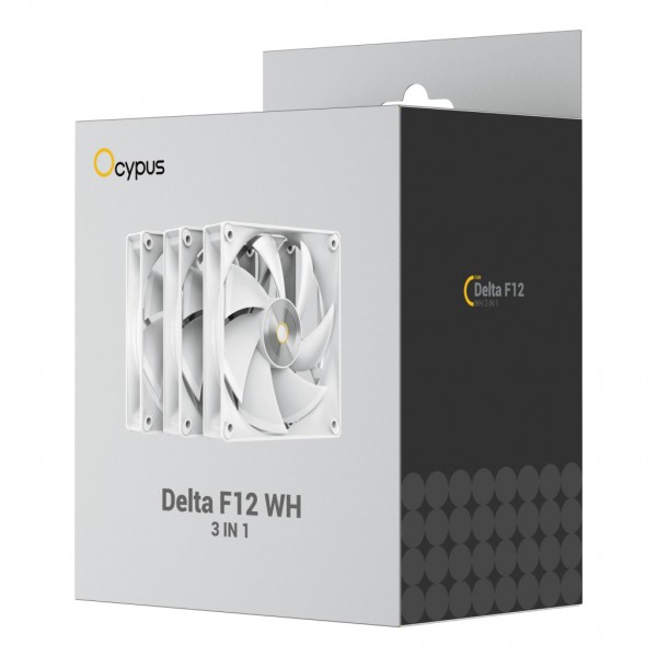 Кулер до корпусу OCYPUS DELTA F12 3 IN 1 б (DELTA-F12-WH3NM00X-GL)