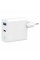 Зарядний пристрій Gembird 1xUSB-C PD30W + 1xUSB QC3.0 LED white (TA-UC-PDQC30L-W-01)
