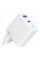 Зарядний пристрій Gembird 1xUSB-C PD30W + 1xUSB QC3.0 LED white (TA-UC-PDQC30L-W-01)