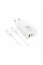 Зарядний пристрій BOROFONE BN10 Sunlight 1xUSB-C PD65W + 1xUSB-A + cable USB-C to USB-C White (6974443388206)