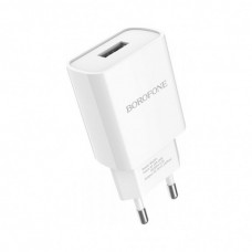 Зарядний пристрій BOROFONE BA20A USB 10.5W + cable USB to USB-C white (6931474700742)