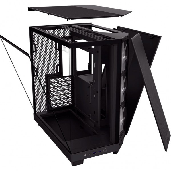 Корпус для ПК NZXT H6 Flow RGB All Black (CC-H61FB-R1)