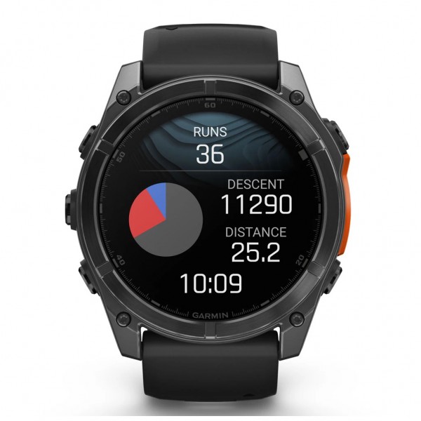 Смарт-годинник Garmin fenix 8 51mm, AMOLED, Glass/SS, SlateGray Steel/Black,BlkBnd, GPS (010-02905-00)