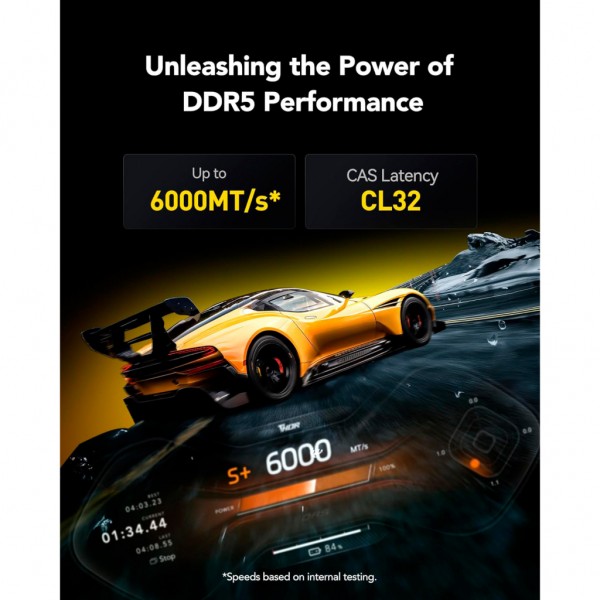 Модуль пам'яті для комп'ютера DDR5 32GB (2x16GB) 6000 MHz Thor Black Lexar (LD5U16G60C38LG-RGD)