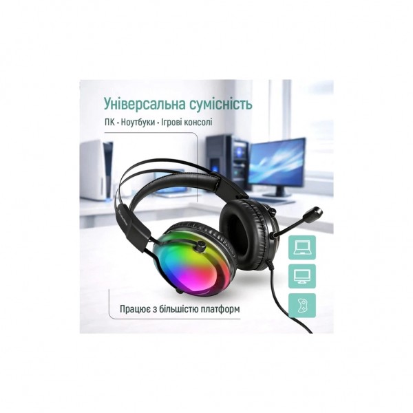 Навушники ColorWay Firestrike RGB Black (CW-HPG04BK)
