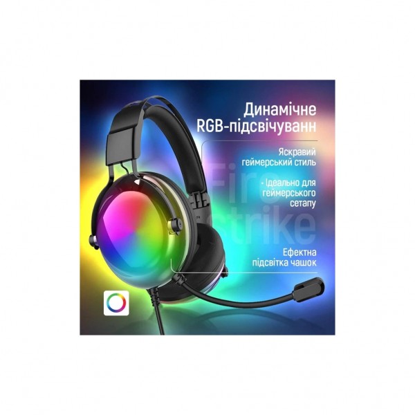 Навушники ColorWay Firestrike RGB Black (CW-HPG04BK)