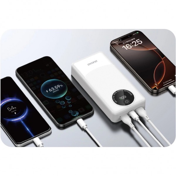 Батарея універсальна Dudao K12Pro 20000mAh PD/22.5W, USB-A, USB-C, Black (6976625333905)