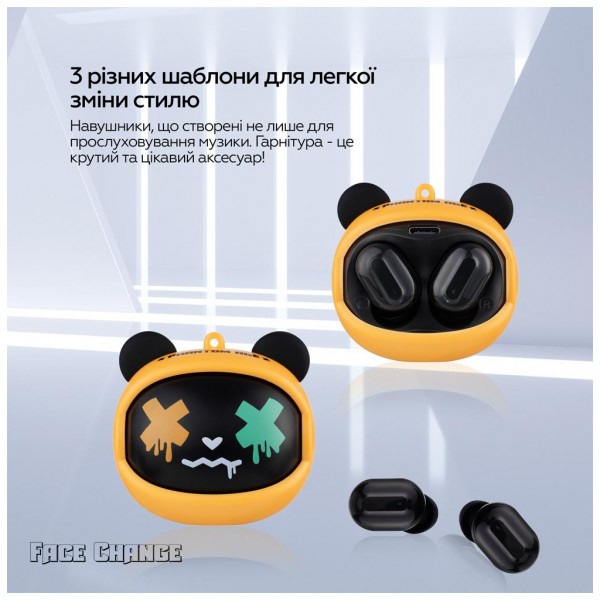 Навушники XoKo G05-face changing TWS Yellow-Black (G05-YEBK)