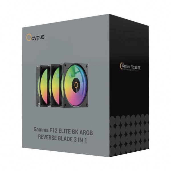 Кулер до корпусу OCYPUS GAMMA F12 ELITE BK A (GAMMA-F12-BK3AM01E-GL)