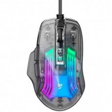 Мишка Havit HV-MS1011SE USB Transparent Black (6950676270280)