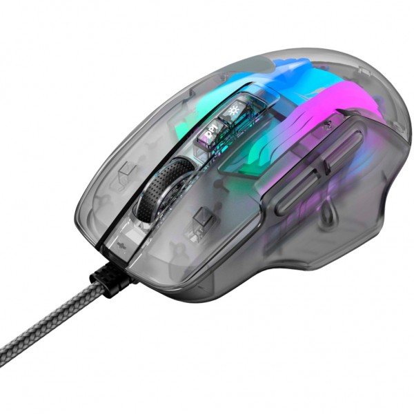 Мишка Havit HV-MS1011SE USB Transparent Black (6950676270280)