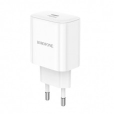 Зарядний пристрій BOROFONE 1xUSB-C PD20W BA81A white (6941991108181)