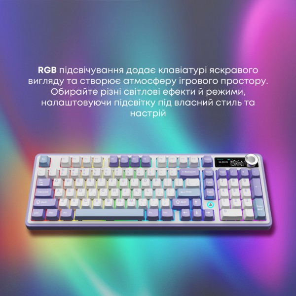 Клавіатура Ajazz Maillard V2 Maillard Switch Wireless/Bluetooth/USB UA Purple/White/Blue (AK980-V2-M-PWB)