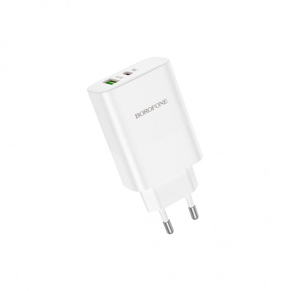 Зарядний пристрій BOROFONE BN10 Sunlight 1xUSB-C PD65W + 1xUSB-A White (6974443388190)