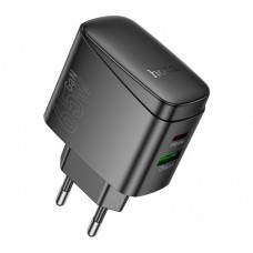 Зарядний пристрій HOCO CS63A Bright 1xUSB-C PD65W + 1xUSB QC3.0 Black (6942007638470)