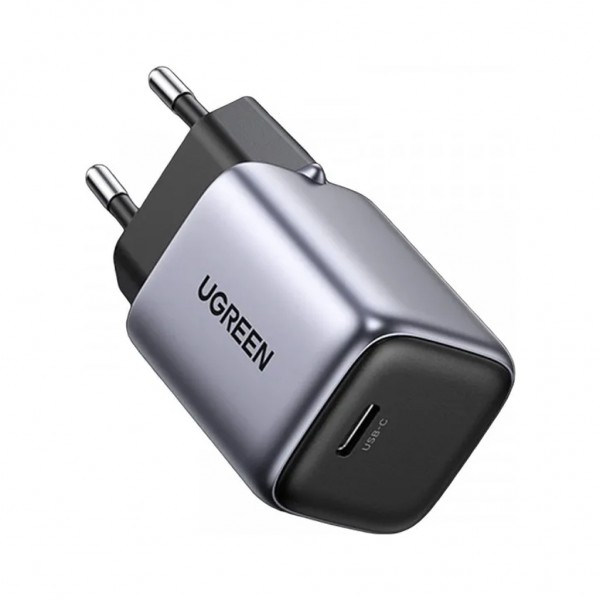 Зарядний пристрій UGREEN 1xUSB 30W (USB-C) Gan PD Nexode Mini + PD cable Grey CD319 (25257)