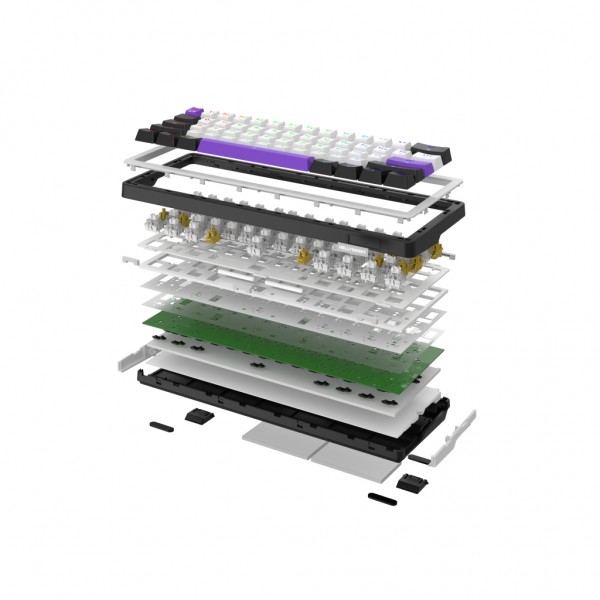 Клавіатура Hator Hellyberry HK60 Mechanical Linear RGB USB UA White/Violet (HK60)