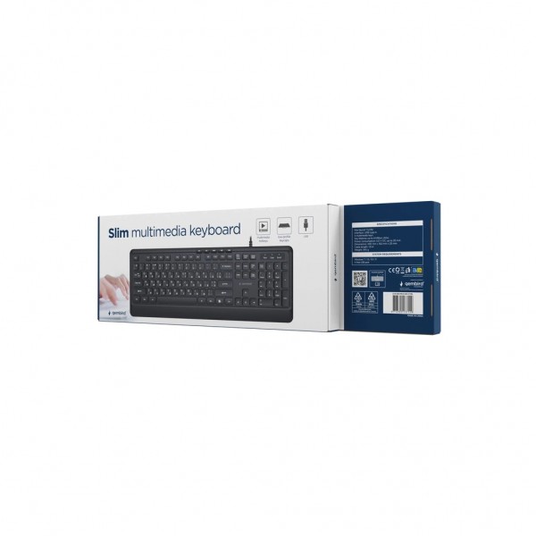 Клавіатура Gembird Slim Multimedia USB Black (KB-MCH-05-CYRL)
