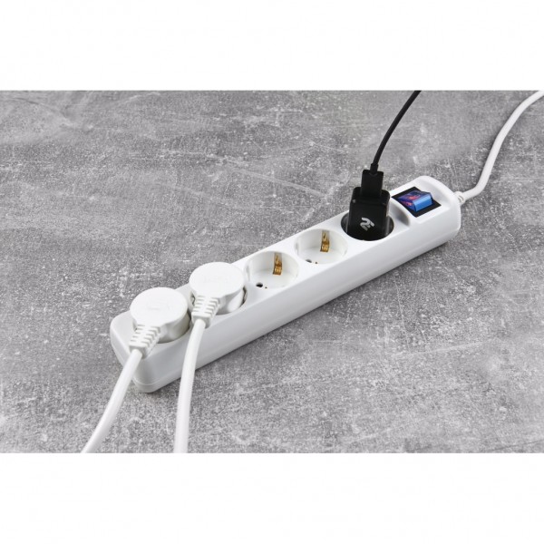 Мережевий фільтр живлення 2E 5xSchuko, 3м (2E-U05ESM3)