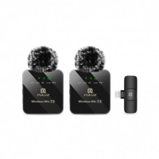 Мікрофон Puluz для iPhone/iPad 8-контактний приймач і два мікрофони Black (PU647B)