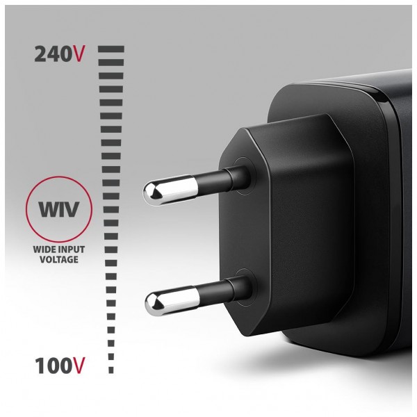 Зарядний пристрій AXAGON 1xUSB-C PD67W + 1xUSB QC4+ PPS gray (ACU-PQ67)